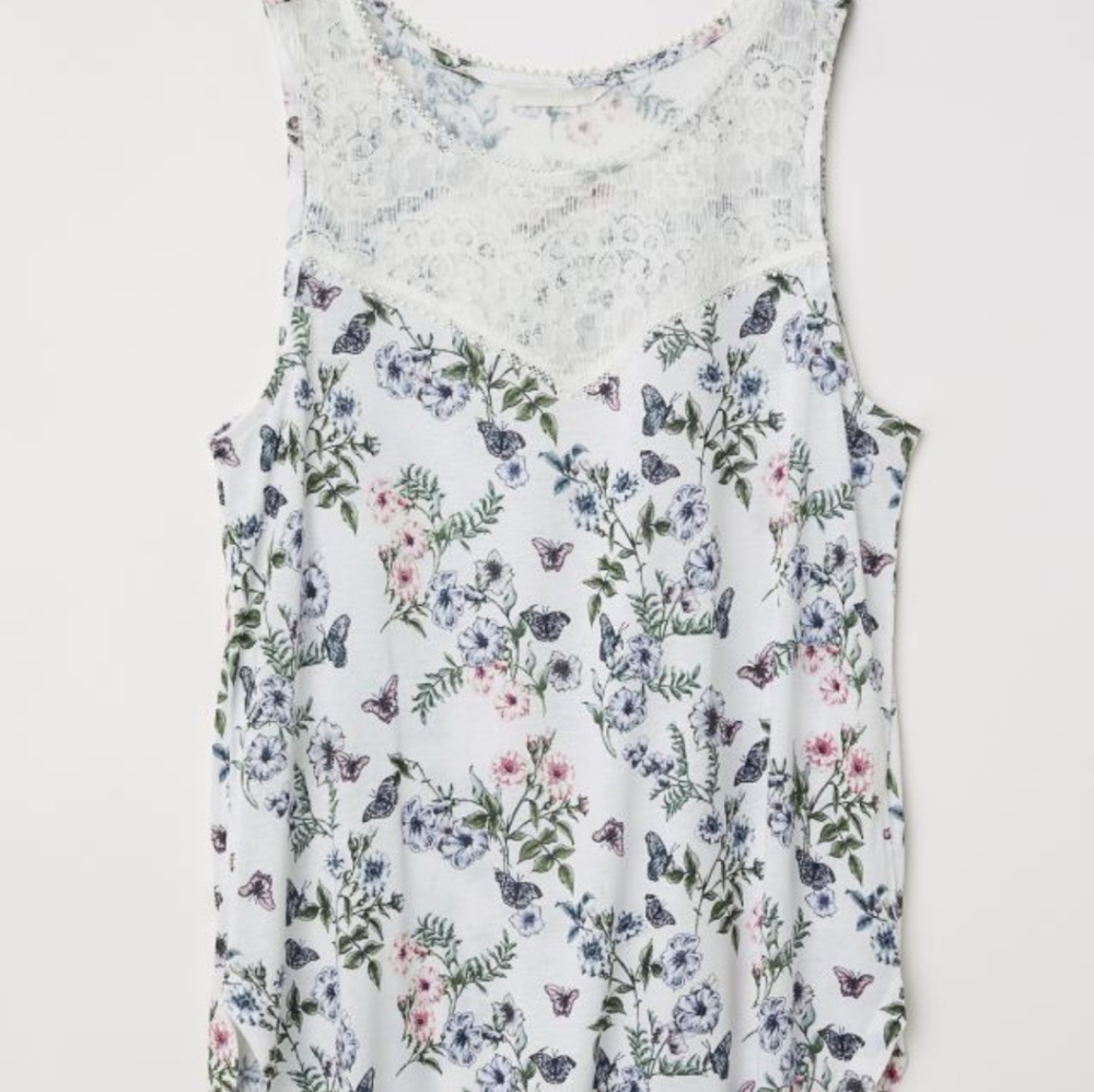Sleeveless floral top